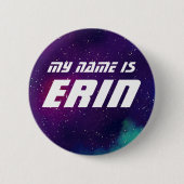 Mijn naam is ______ Galaxy Ronde Button 5,7 Cm (Voorkant)