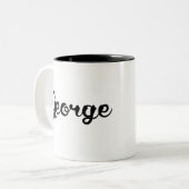 Mijn naam is George Tweekleurige Koffiemok (Voorkant links)