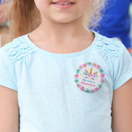 Mijn naam is - Gepersonaliseerde eenhoorn verjaard Ronde Button 5,7 Cm