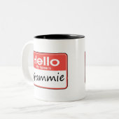 Mijn naam is Grammie Tweekleurige Koffiemok (Voorkant links)