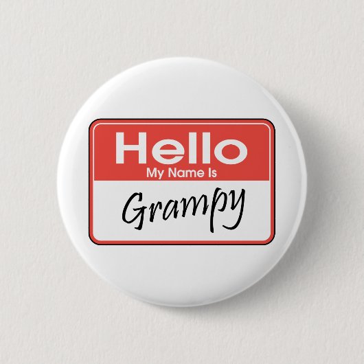 Mijn naam is Grampy Ronde Button 5,7 Cm (Voorkant)