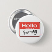 Mijn naam is Grampy Ronde Button 5,7 Cm (Voorkant /achterkant)