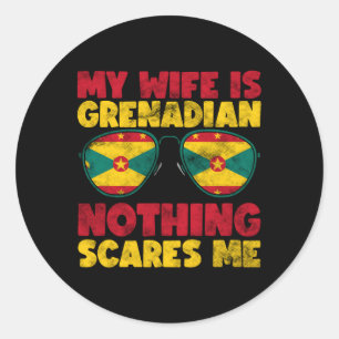 Mijn naam is Grenada Heritage Roots Flag Ronde Sticker