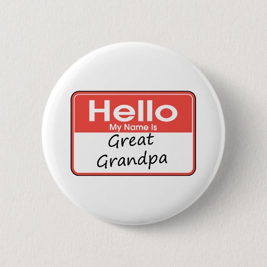 Mijn naam is Grote Opa Ronde Button 5,7 Cm (Voorkant)
