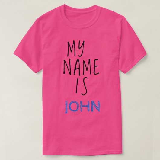 Mijn naam is John T-shirt (Design voorkant)