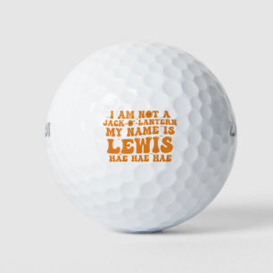 Mijn naam is Lewis jack o lantern pompoen Hallowee Golfballen