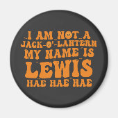 Mijn naam is Lewis jack o lantern pompoen Hallowee Magneet (Voorkant)