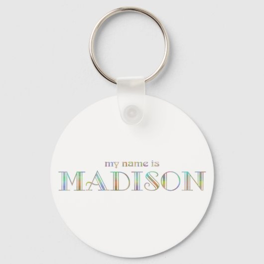 Mijn naam is Madison Sleutelhanger (Voorkant)