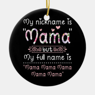 Mijn naam is mama, maar mijn volledige naam is mam keramisch ornament
