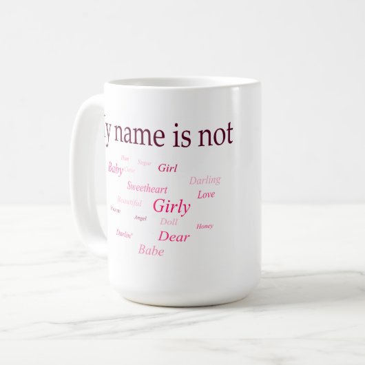 Mijn naam is niet (mok) koffiemok (Voorkant links)