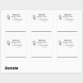 Mijn naam is niet Richard Wagner naamplaatjes Vierkante Sticker (Vel)