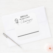 Mijn naam is niet Richard Wagner naamplaatjes Vierkante Sticker (Envelop)