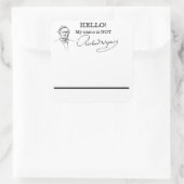 Mijn naam is niet Richard Wagner naamplaatjes Vierkante Sticker (Tas)