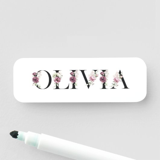 Mijn naam is Olivia. Mijn naam is Olivia. Naamplaatje (In situ)