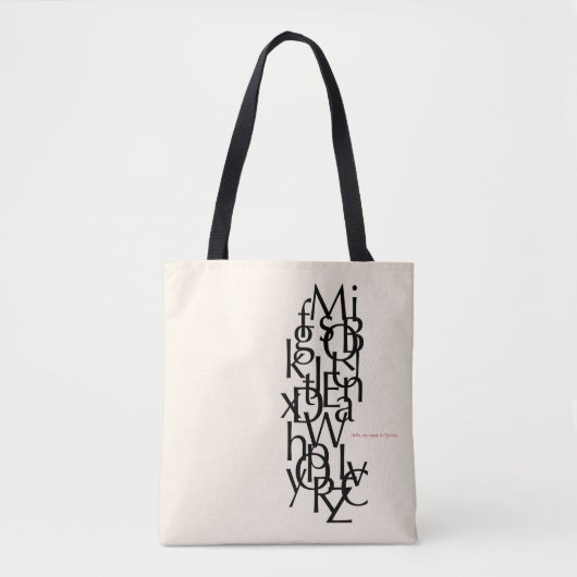 "Mijn naam is Optima" Canvas tas (Voorkant)