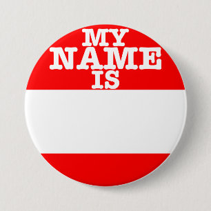Mijn naam is ronde button 7,6 cm