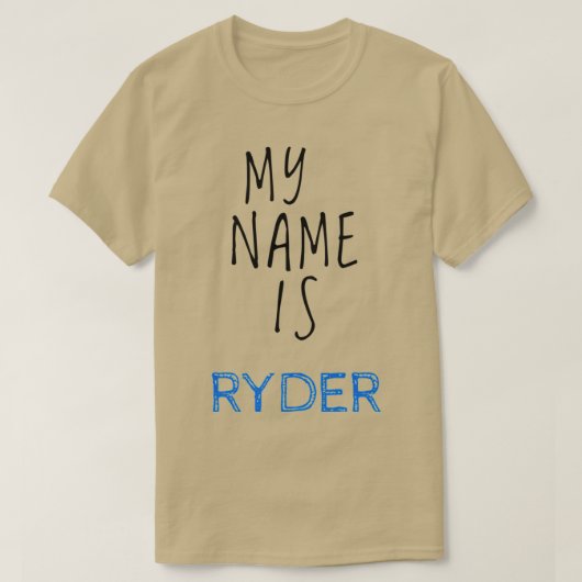 Mijn naam is Ryder T-shirt (Design voorkant)