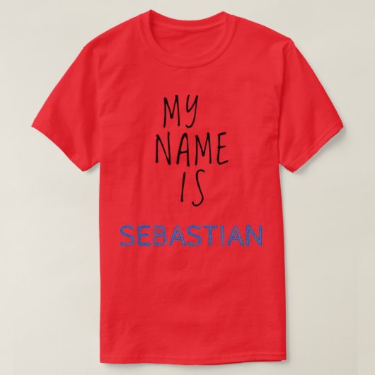 Mijn naam is Sebastian T-shirt (Design voorkant)