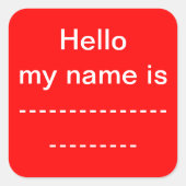 Mijn naam is sticker (Voorkant)