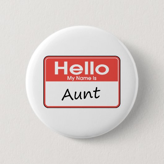 Mijn naam is tante ronde button 5,7 cm (Voorkant)