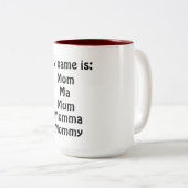 Mijn naam is tweekleurige koffiemok (Voorkant rechts)