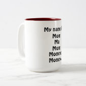 Mijn naam is tweekleurige koffiemok (Voorkant links)