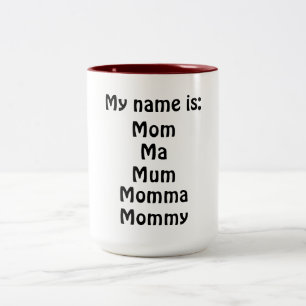 Mijn naam is tweekleurige koffiemok