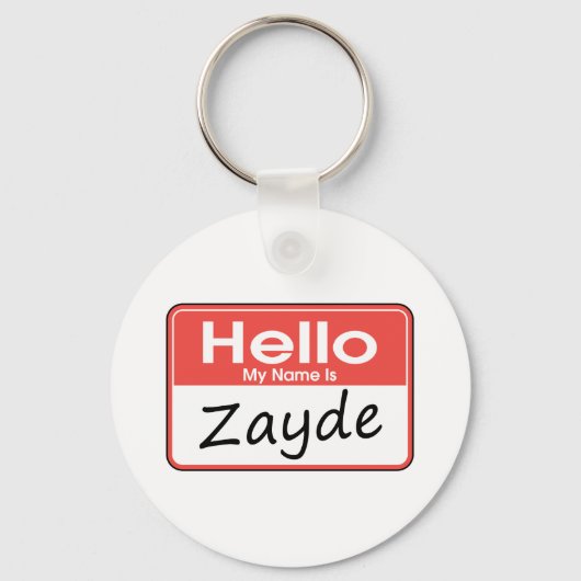 Mijn naam is Zayde Sleutelhanger (Voorkant)