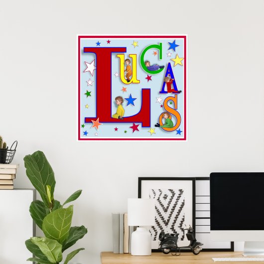 Mijn naam - "Lucas" print (Thuiskantoor)