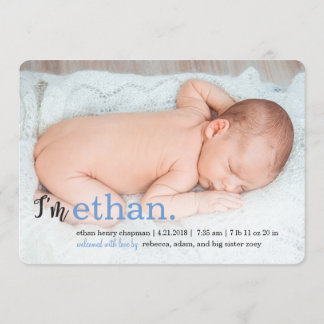 MIJN NAAM Modern Birth Announements Aankondiging