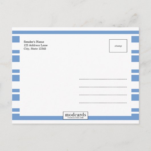 MIJN NAAM Moderne Geboorteaankondiging Aankondigingskaart (Achterkant)