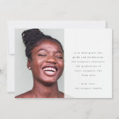 Mijn naam Zwart script Afstuderen twee foto's Aankondiging (Achterkant)