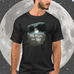 Mijn nachten zijn shirt met volle maan
