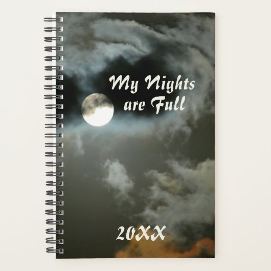 Mijn nachts zijn volle maan planner (Voorkant)