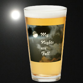 Mijn nachts zijn volle Mon Night Sky Beer Glas