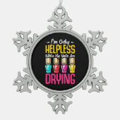 Mijn nagels drogen tin sneeuwvlok ornament (Voorkant)