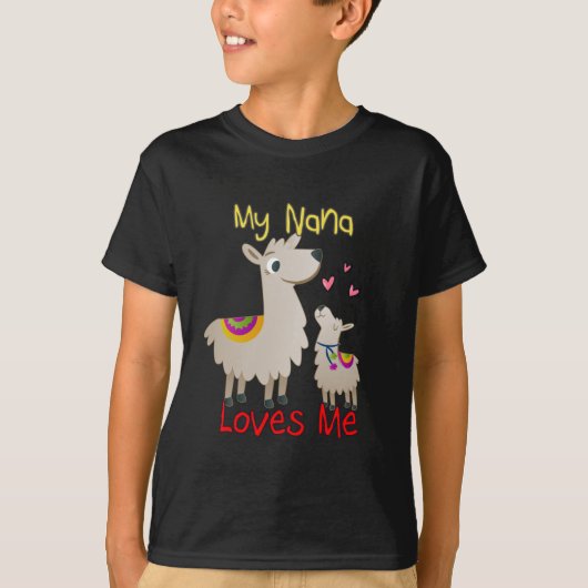 Mijn Nana houdt van me Llama T-shirt (Voorkant)