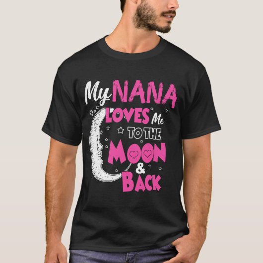 Mijn Nana houdt van me naar de maan en terug T-shirt (Voorkant)