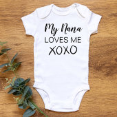Mijn nana houdt van me schattige oma Baby shower Romper