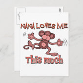 Mijn nana houdt zo veel van me briefkaart (Voorkant / Achterkant)