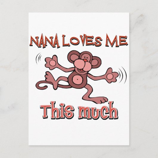 Mijn nana houdt zo veel van me briefkaart (Voorkant)