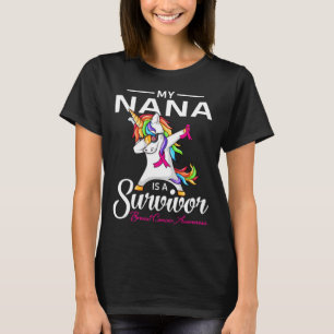 Mijn NANA is een overlevende borstkankerbewuster-e T-shirt