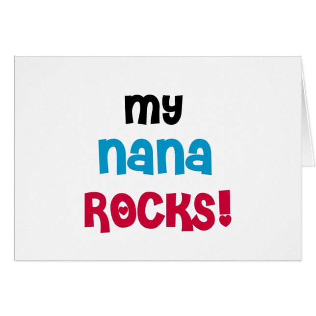 Mijn Nana Rocks T-shirts en cadeautjes (Voorkant Horizontaal)