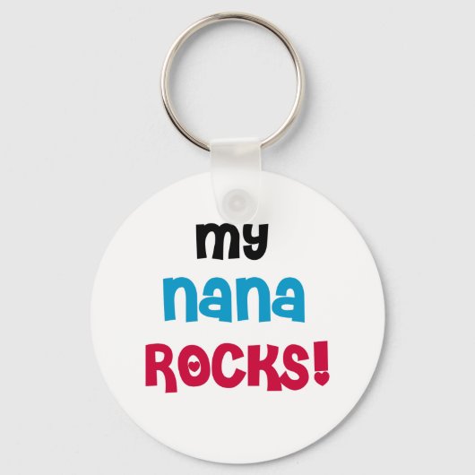 Mijn Nana Rocks T-shirts en cadeautjes Sleutelhanger (Voorkant)