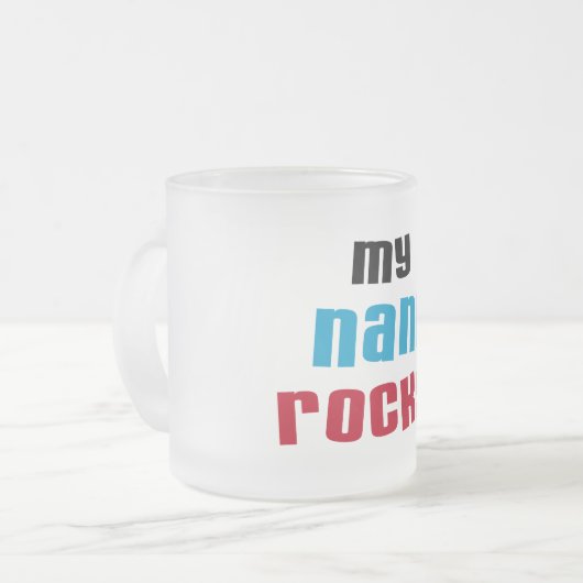 Mijn Nani Rocks T-shirts en cadeautjes Matglas Koffiemok (Voorkant links)