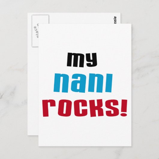 Mijn Nani Rocks T-shirts en geschenken Briefkaart (Voorkant / Achterkant)