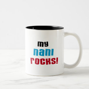 Mijn Nani Rocks T-shirts en geschenken Tweekleurige Koffiemok