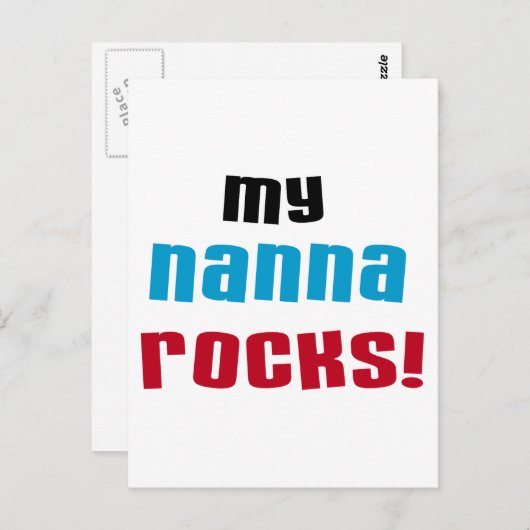 Mijn Nanna Rocks T shirten en geschenken Briefkaart (Voorkant / Achterkant)