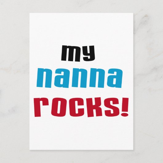 Mijn Nanna Rocks T shirten en geschenken Briefkaart (Voorkant)