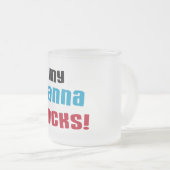 Mijn Nanna Rocks T shirten en geschenken Matglas Koffiemok (Voorkant rechts)